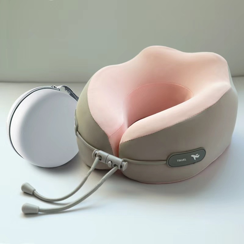 У-образна пътуваща възглавница за шията от паметна пяна с Ice Silk плат, за възрастни, бизнес стил