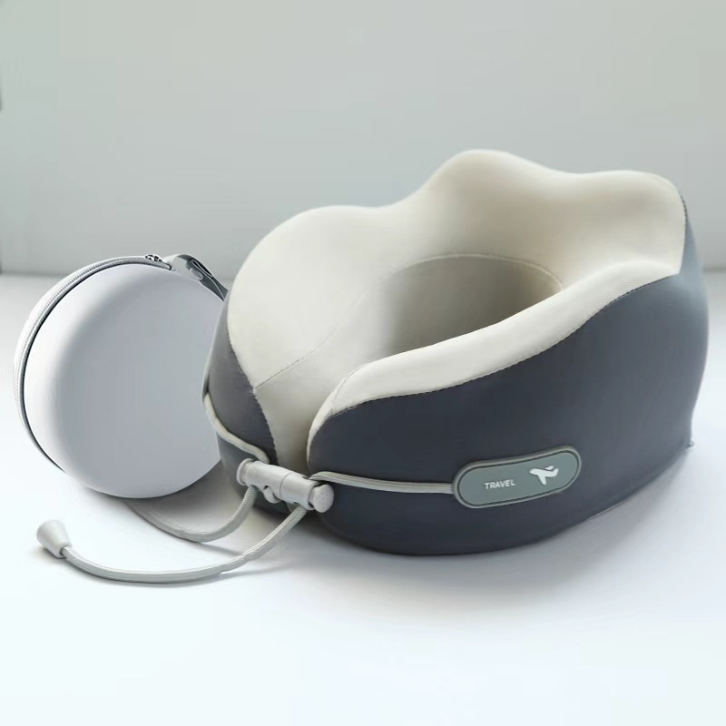 У-образна пътуваща възглавница за шията от паметна пяна с Ice Silk плат, за възрастни, бизнес стил