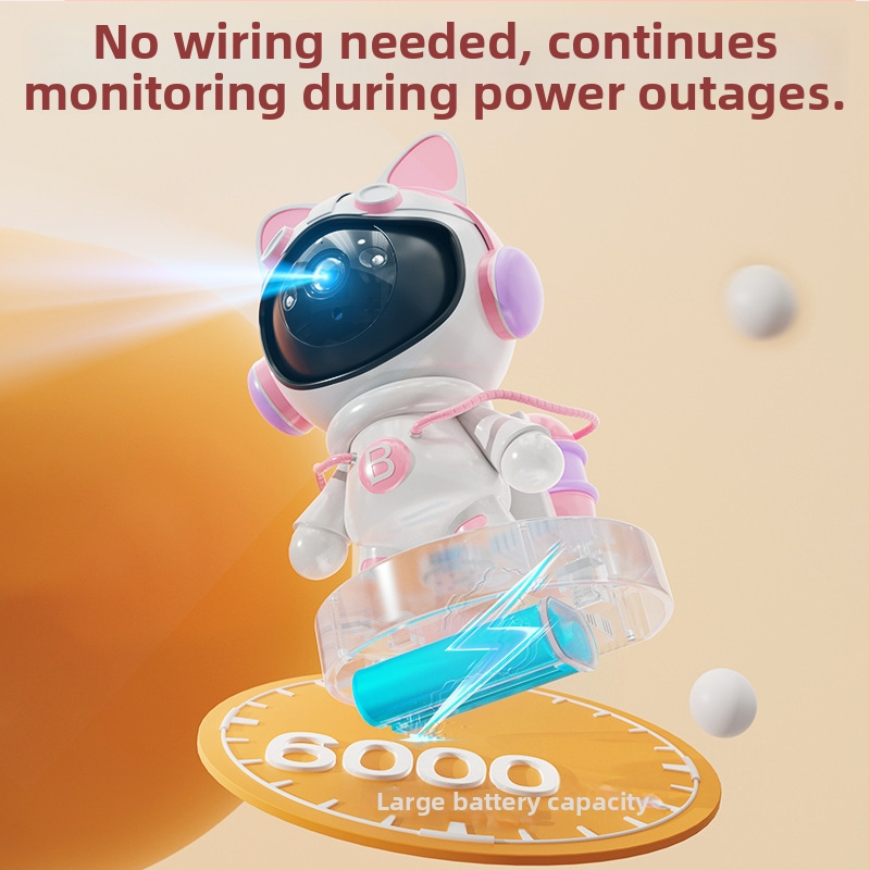 WiFi vnútorná kamera pre sledovanie bábätka s dvojcestnou komunikáciou, rozlíšenie 3MP/2K, nočné videnie do 10 m, detekcia pohybu