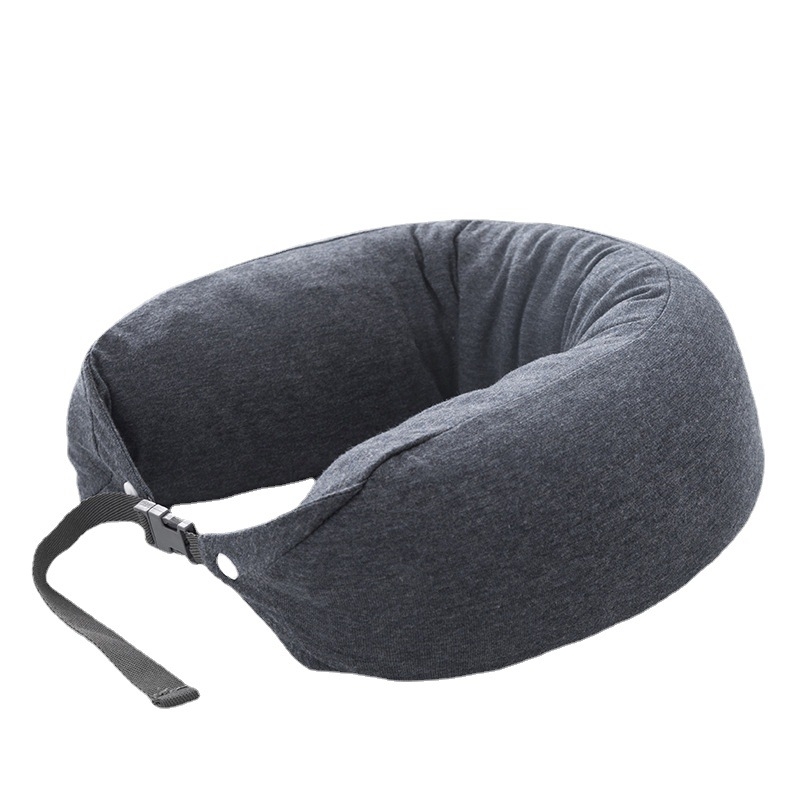 Φορητό μαξιλάρι λαιμού σε σχήμα U, λατέξ γέμιση, κατάλληλο για ενήλικες, για γραφείο και ταξίδια, κάλυμμα από 100% βαμβάκι, ιαπωνικού στυλ