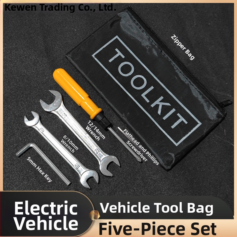Kewen Sada nástrojov pre elektrické vozidlá — socket wrench, skrutkovač, prenášacia taška na opravy elektrických bicyklov