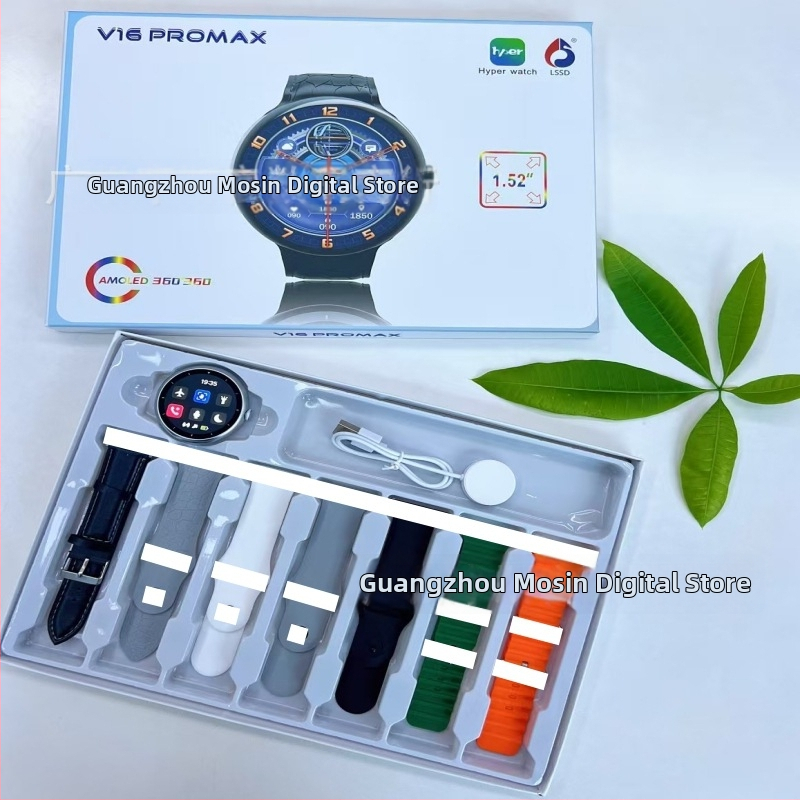 V16ProMAX Pametni sat s IPS zaslonom, aluminijsko kućište, Bluetooth pozivi, praćenje otkucaja srca, detekcija zasićenja krvi kisikom