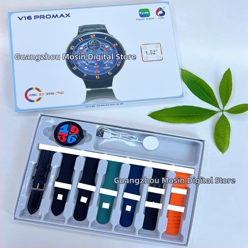 V16ProMAX Pametni sat s IPS zaslonom, aluminijsko kućište, Bluetooth pozivi, praćenje otkucaja srca, detekcija zasićenja krvi kisikom