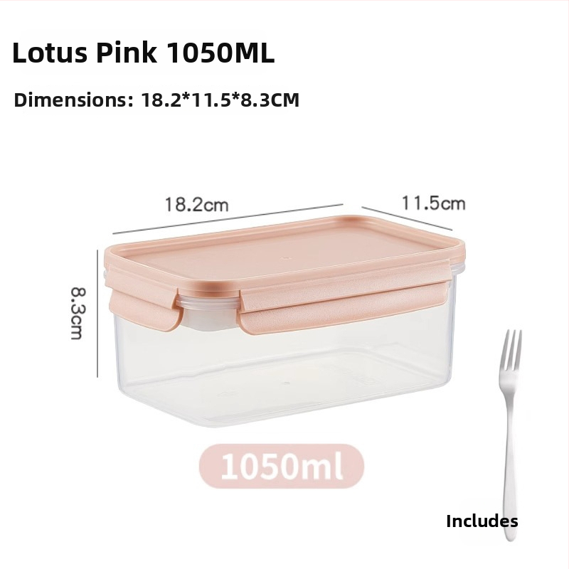 Kutija za čuvanje hrane s ladicom za led, zatvarač tipa brave, prijenosna, s mjernom skalom (PP)