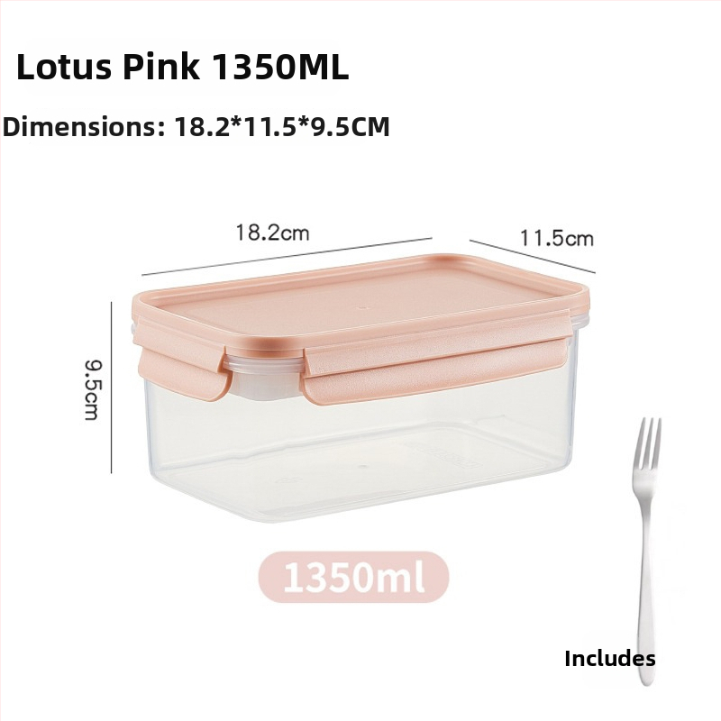 Kutija za čuvanje hrane s ladicom za led, zatvarač tipa brave, prijenosna, s mjernom skalom (PP)