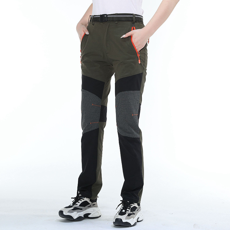 Pantalone za brzo sušenje s četverostrukim rastezanjem za outdoor aktivnosti, prozračne, lagane, unisex, za biciklizam i ribolov, tkanina smjesa kemijskih vlakana