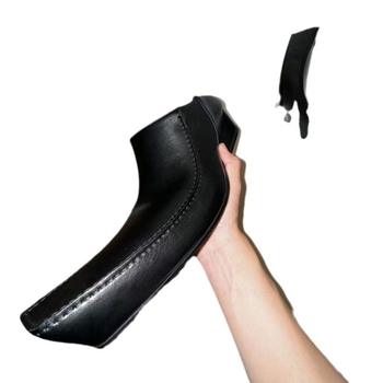 Unisex Derby cipele od kože, kvadratni nos, gornji dio od mikrovlakana, debeli srednji pet 3-5 cm, gumena potplat