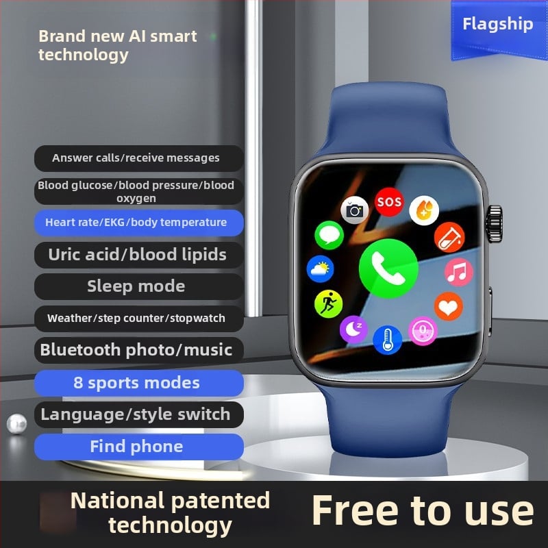 Pametni sat s real-time praćenjem zdravlja: krvni šećer, krvni tlak, srčani ritam, lipidi, mokraćna kiselina; Bluetooth pozivi; praćenje sna; kisik u krvi; praćenje vježbi