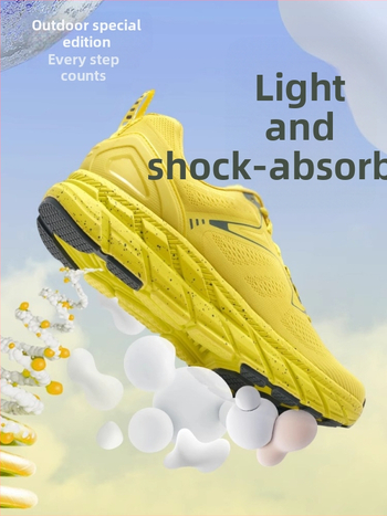 Унисекс офроуд обувки за бягане с дишащо горнище от мрежа, противоплъзгаща гумена подметка, EVA средна подметка, нисък глезен, височина на петата 3–5 см