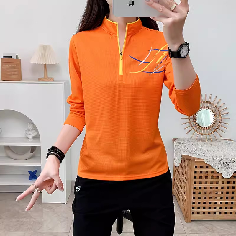 Brzo sušeći T-shirt s dugim rukavima – prozračan, odvodi znoj, poliester, za žene