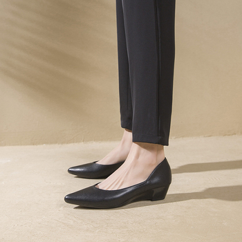 Ženske cipele na klinu s oštrim nosom, gornji materijal: Super Fiber, potplat: guma, srednja visina Pete 3–6 cm