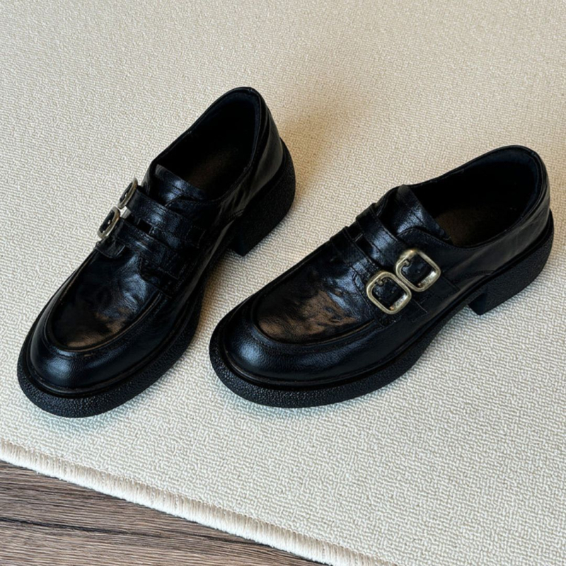Loaferice s okruglom prstom, srednje visoka peta 3–5 cm, gornji dio Super Fiber, gumeni đon