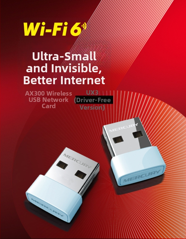 Mercury MW150UH adaptor USB de rețea wireless, 300 Mbps, 2.4 GHz, 802.11b/g/n, fără driver