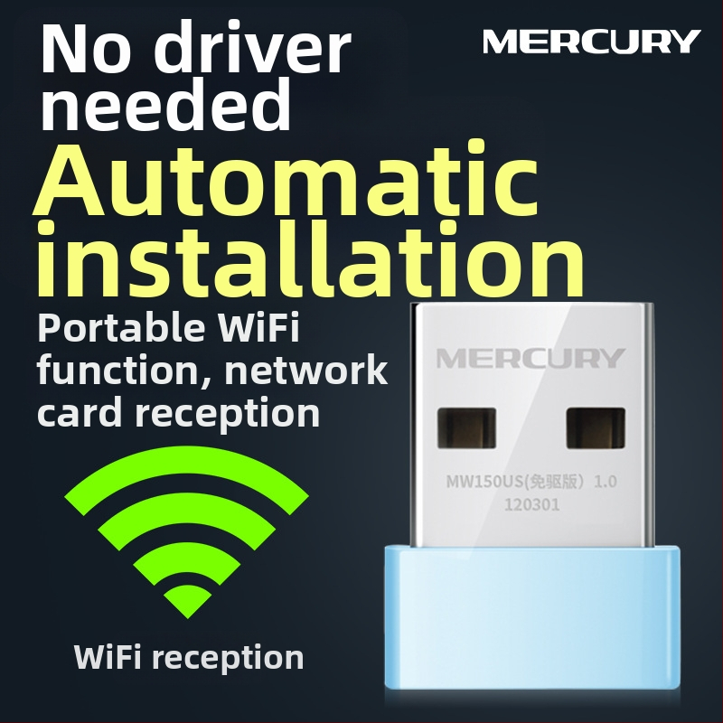 Mercury MW150UH adaptor USB de rețea wireless, 300 Mbps, 2.4 GHz, 802.11b/g/n, fără driver