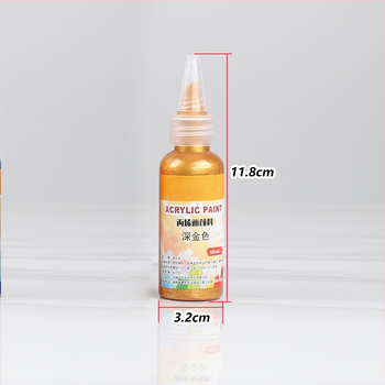 Akrilový pigment s kovovým leskom, sada 15 fľaštičiek, vodotesný, na farbenie, graffiti a pozlátenie stien