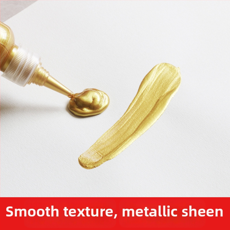 Akrilový pigment s kovovým leskom, sada 15 fľaštičiek, vodotesný, na farbenie, graffiti a pozlátenie stien