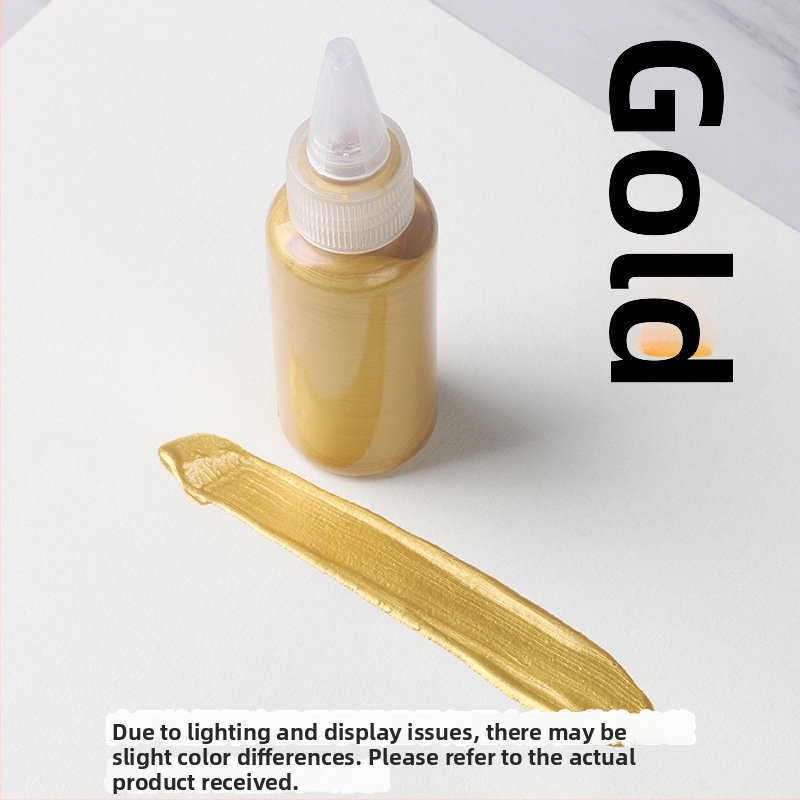 Akrilový pigment s kovovým leskom, sada 15 fľaštičiek, vodotesný, na farbenie, graffiti a pozlátenie stien