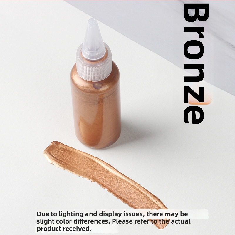 Akrilový pigment s kovovým leskom, sada 15 fľaštičiek, vodotesný, na farbenie, graffiti a pozlátenie stien