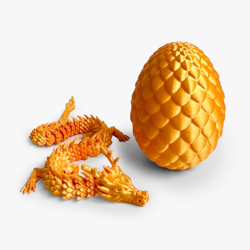 3D ispisani set ukrasa s dragonim jajetom — oblici zmaja i jajeta, PLA materijal, moderna umjetnost, prilagodljivo