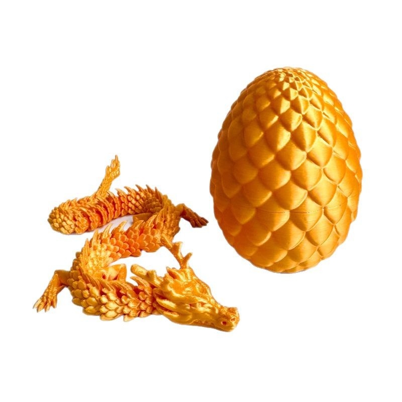 3D ispisani set ukrasa s dragonim jajetom — oblici zmaja i jajeta, PLA materijal, moderna umjetnost, prilagodljivo