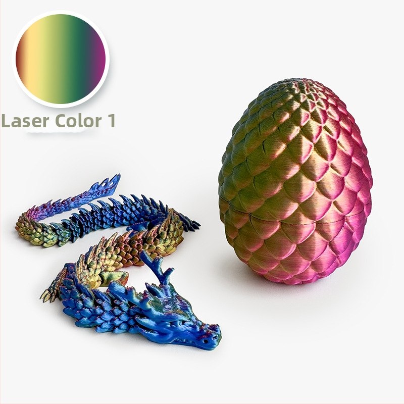 3D ispisani set ukrasa s dragonim jajetom — oblici zmaja i jajeta, PLA materijal, moderna umjetnost, prilagodljivo