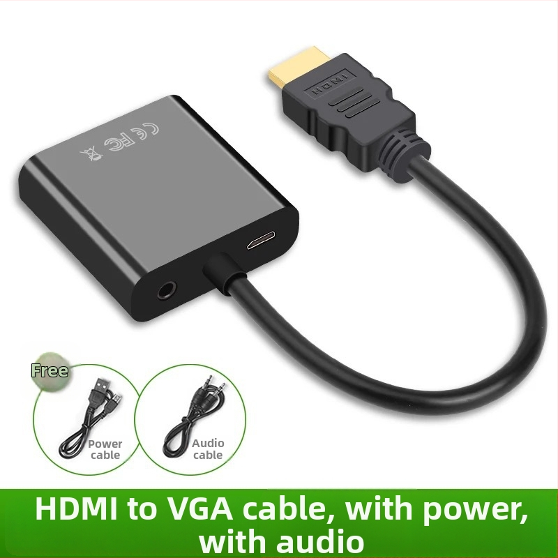 HDMI na VGA adapter s zvukom, 1080P napajani video pretvarač za PC/TV/projektor