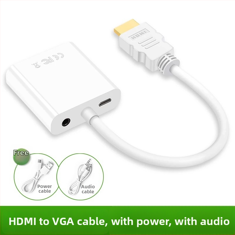 HDMI na VGA adapter s zvukom, 1080P napajani video pretvarač za PC/TV/projektor