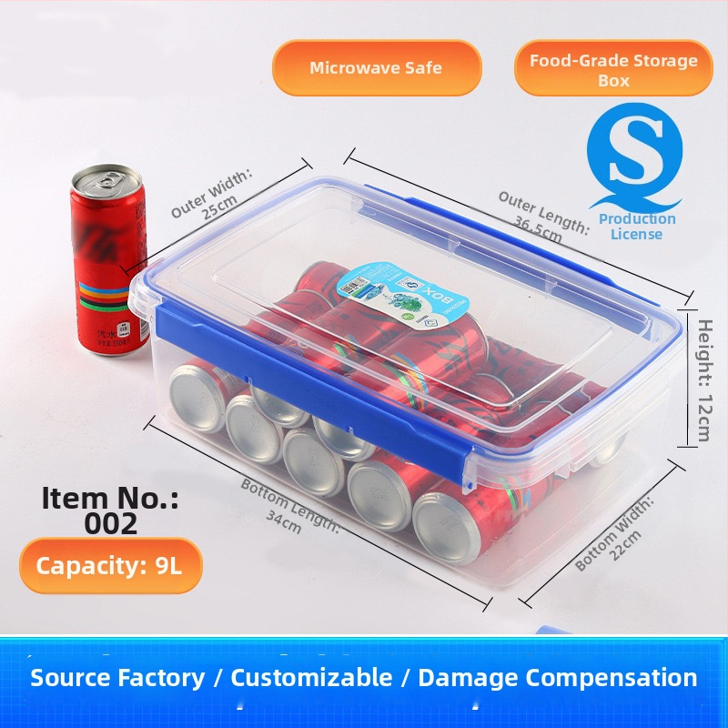 Kutija za skladištenje hrane s poklopcem, prozirna, PP, DeWeichi, artikl 001, model prozirni, podrijetlo Šangaj
