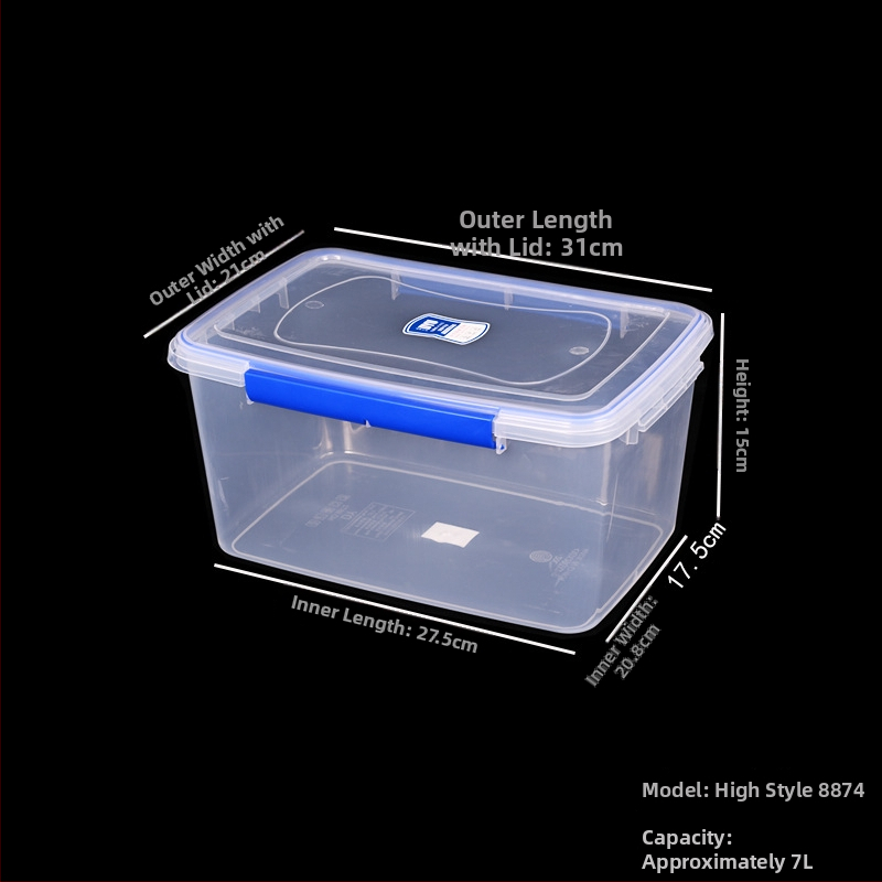 Kutija za skladištenje hrane s poklopcem, prozirna, PP, DeWeichi, artikl 001, model prozirni, podrijetlo Šangaj