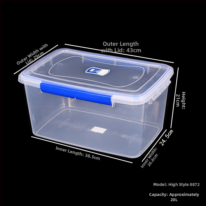 Kutija za skladištenje hrane s poklopcem, prozirna, PP, DeWeichi, artikl 001, model prozirni, podrijetlo Šangaj