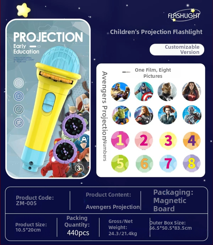 LED projekcijska stolna igračica za djecu — projektor, projekcija crteža, crtanje, plastično kućište, za djecu 4-6 godina