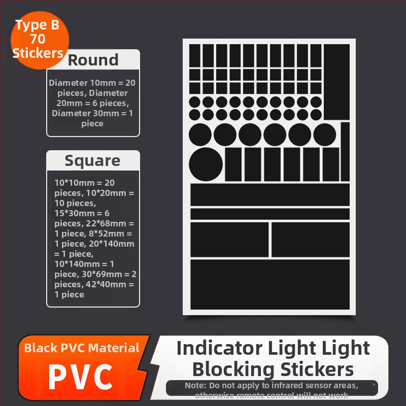 Nálepka na zatienenie svetelného indikátora napájania – PVC, tieniaca nálepka, štýl Nový Čínsky, do spálne