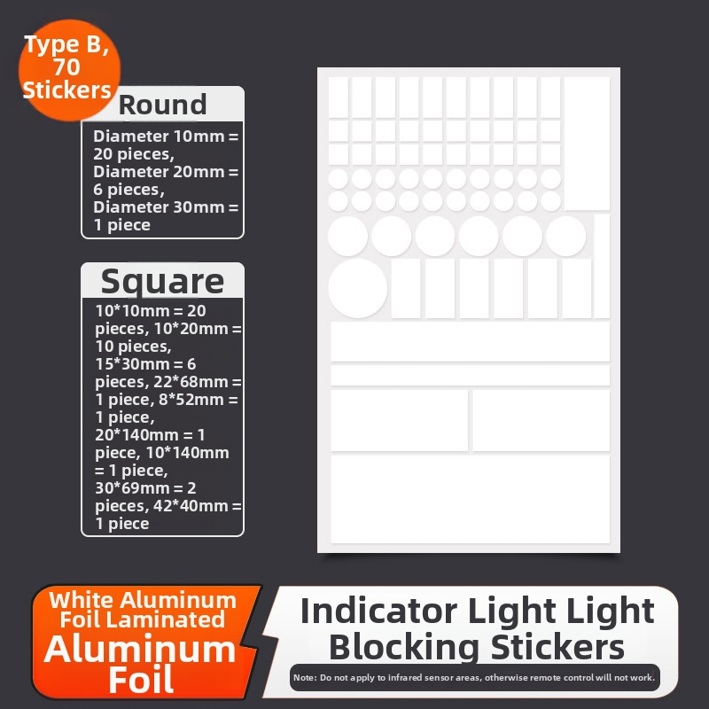 Nálepka na zatienenie svetelného indikátora napájania – PVC, tieniaca nálepka, štýl Nový Čínsky, do spálne