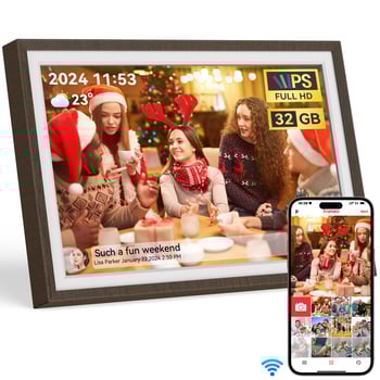 Uhale ultra-szűk keretes digitális képkeret, Wi-Fi képátvitel, IPS érintőképernyő, 1280x800 felbontás, 32GB tárhely