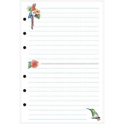 Refill loose-leaf A5/A6/A7 cu 6 găuri universale, hârtie offset dublă, 45 de file, nucleu interior personalizabil