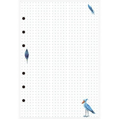 Refill loose-leaf A5/A6/A7 cu 6 găuri universale, hârtie offset dublă, 45 de file, nucleu interior personalizabil