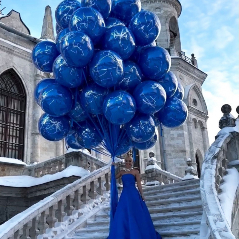 Balon din latex Happy, decor de petrecere în stil Ins, formă sferică, fără logo