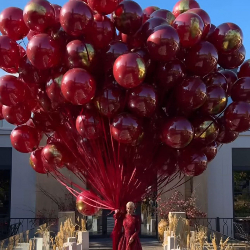 Balon din latex Happy, decor de petrecere în stil Ins, formă sferică, fără logo
