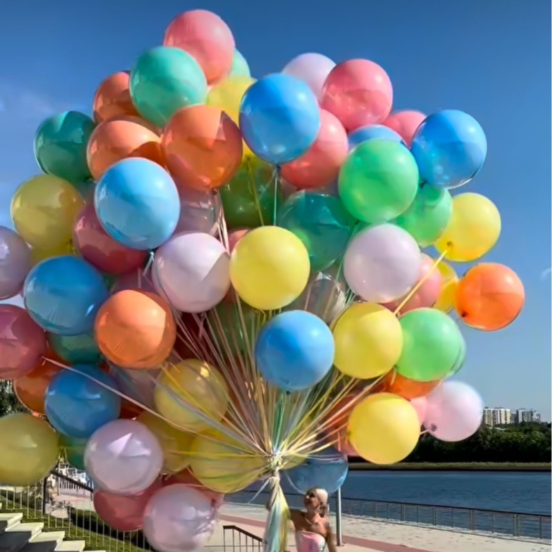 Balon din latex Happy, decor de petrecere în stil Ins, formă sferică, fără logo