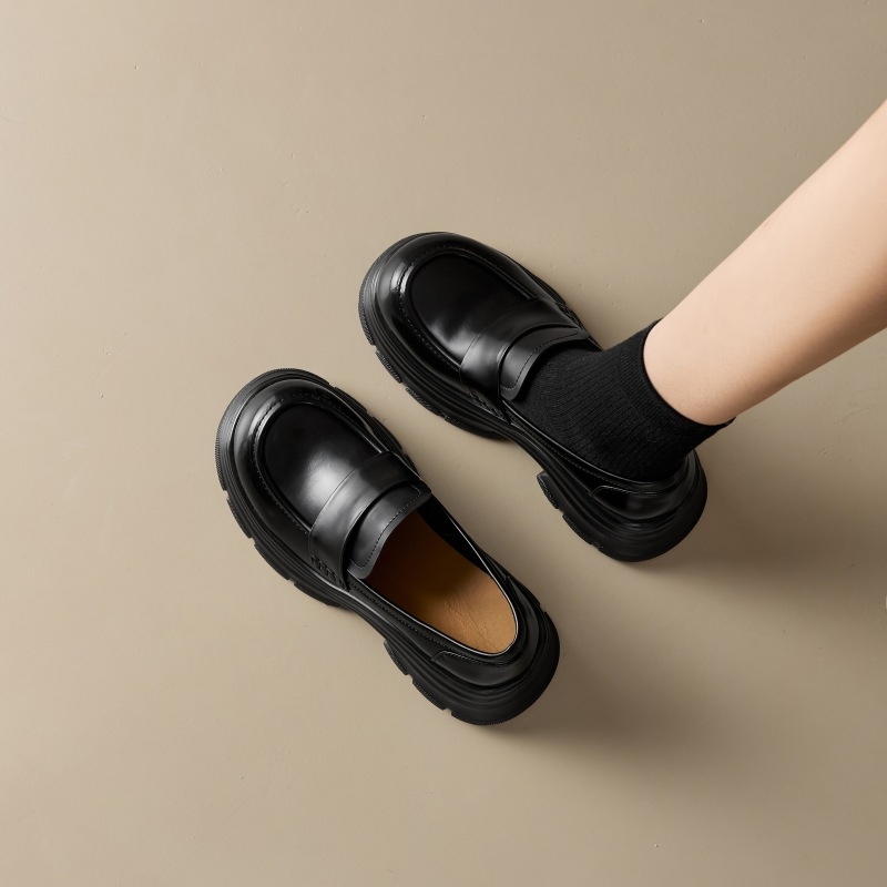 Loafer dama slip-on, cu toc stiletto de 6–8 cm, partea superioară din piele ultrafiber compozită, vârf rotund, talpă din spumă