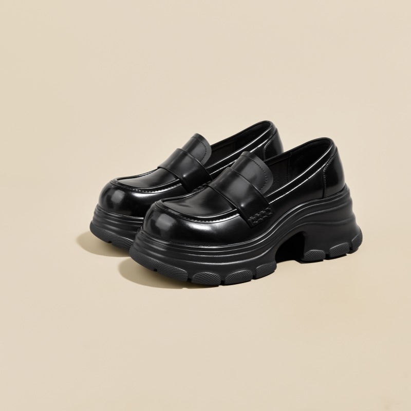 Loafer dama slip-on, cu toc stiletto de 6–8 cm, partea superioară din piele ultrafiber compozită, vârf rotund, talpă din spumă