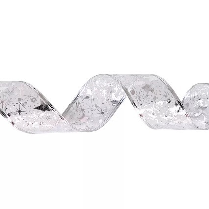 Λωρίδα φωτισμού σε σχήμα λουλουδιού από σατέν κορδέλα, 100 LED, 4,5 V, IP44, 6000K, με μπαταρία