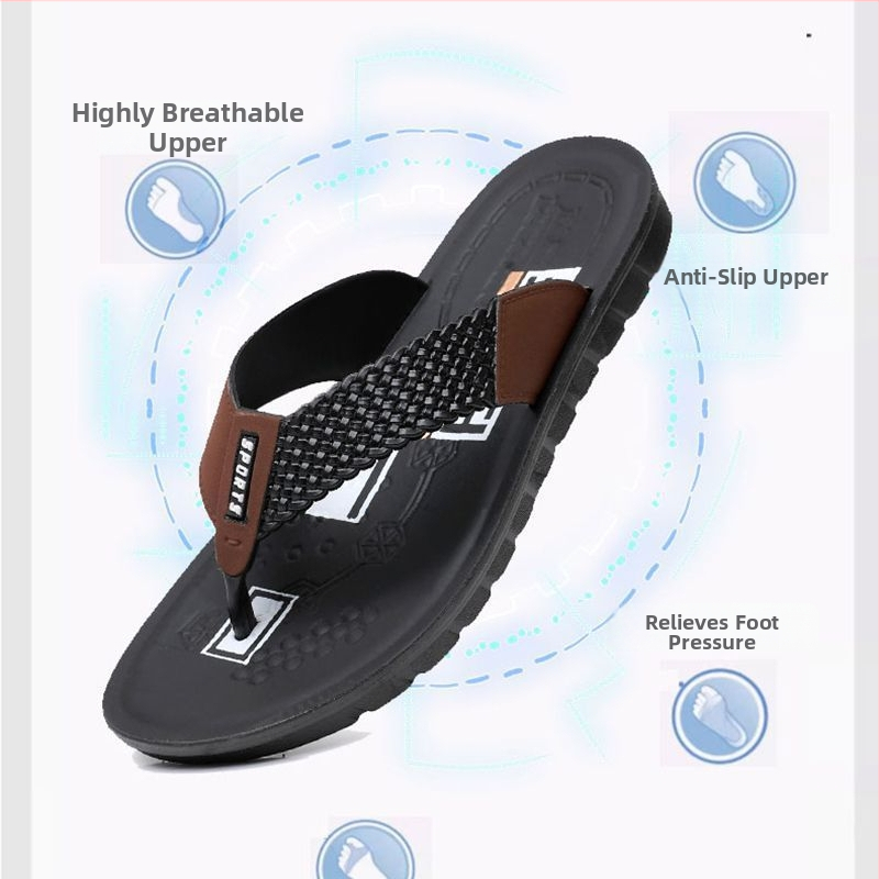 Muške PVC sandale, protuklizna đon, gornji dio i đon od PVC-a, ravan potplat, tehnologija ubrizgavanja