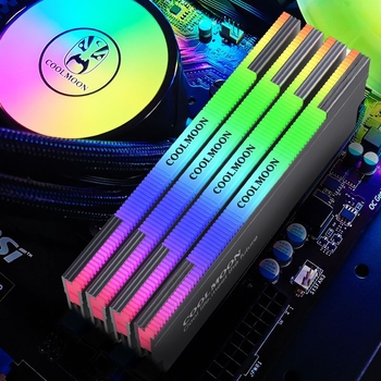 Aluminijski ARGB hladnjak za memoriju za desktop RAM, s protukliznim dizajnom i upravljanjem kabelima