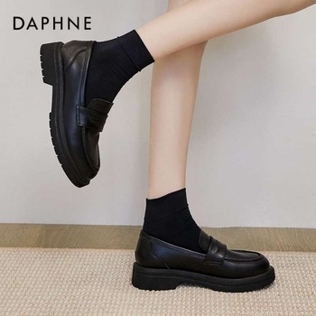 Ženske loafers za gradski stil i poslovnu upotrebu, okrugli vrh, gornji dio od više materijala, srednja visina, slip-on, gumena potplat