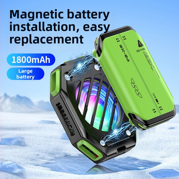 Chladič pre telefón X111 s magnetickým polovodičovým chladením, verzia s bezdrôtovou batériou, rozhranie Type-C, 187 g