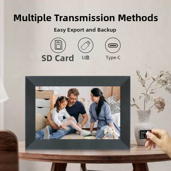 Frameo cloudový digitálny fotorámik s Wi‑Fi dotykovým displejom, 1280×800, 16GB, SD/USB podpora, prehrávanie videa