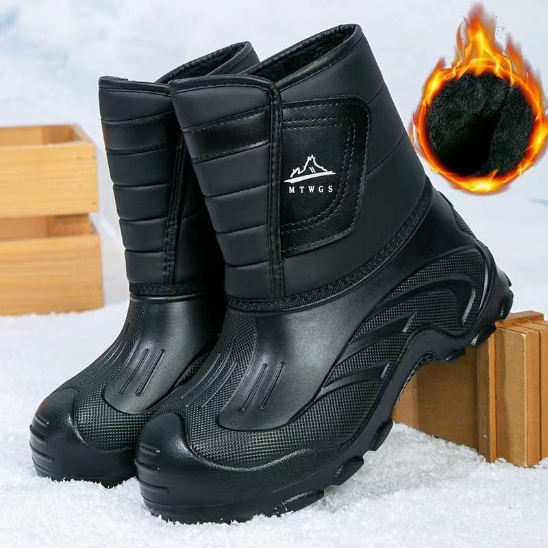 Cizme de zăpadă unisex - impermeabile, antiderapante, calde, cu Velcro și talpă EVA