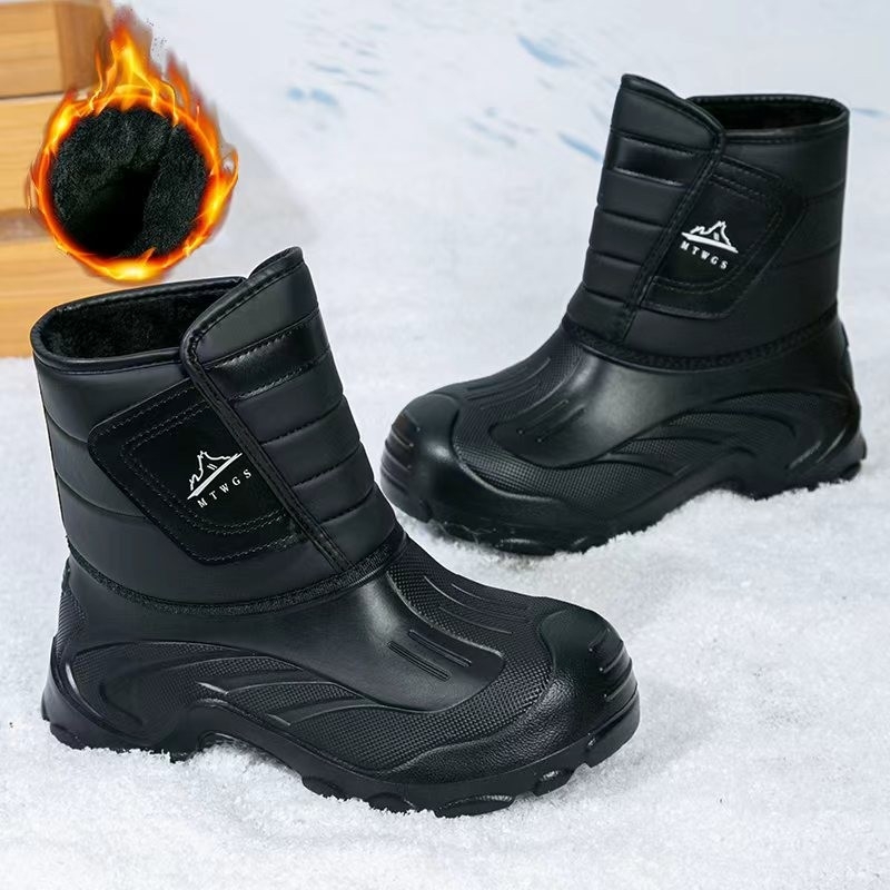 Cizme de zăpadă unisex - impermeabile, antiderapante, calde, cu Velcro și talpă EVA