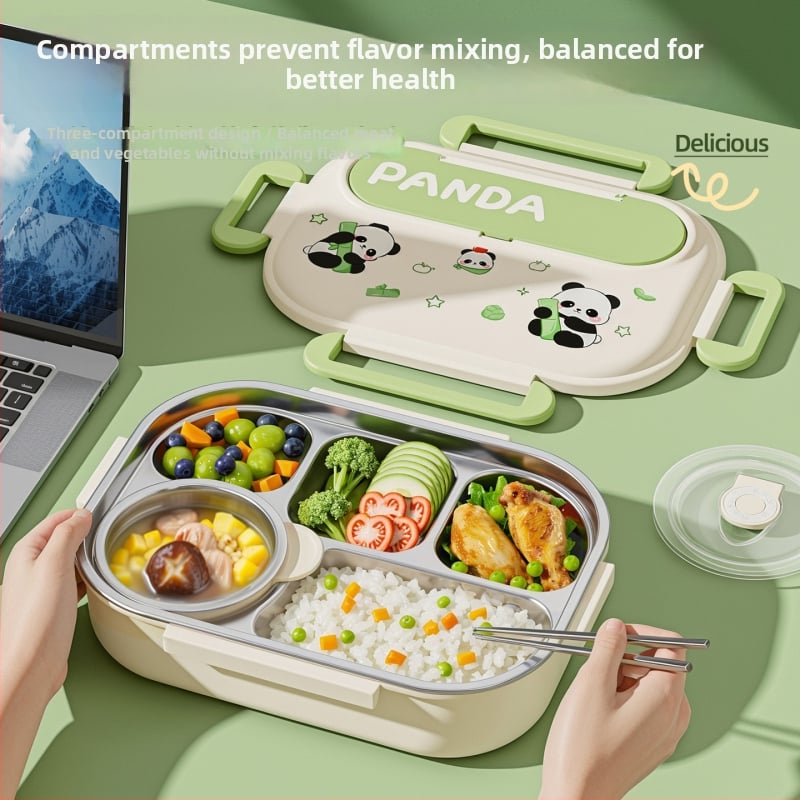 Τετράγωνη μονωμένη θήκη για μεσημεριανό, από ανοξείδωτο χάλυβα 430, χωρητικότητα 1–2 L, μονή ή διπλή στρώση, συμβατή με φούρνο μικροκυμάτων, για μαθητές